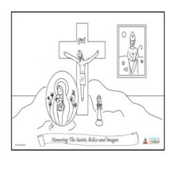 Honoring the Saints, Relics, and Images - Coloring Page